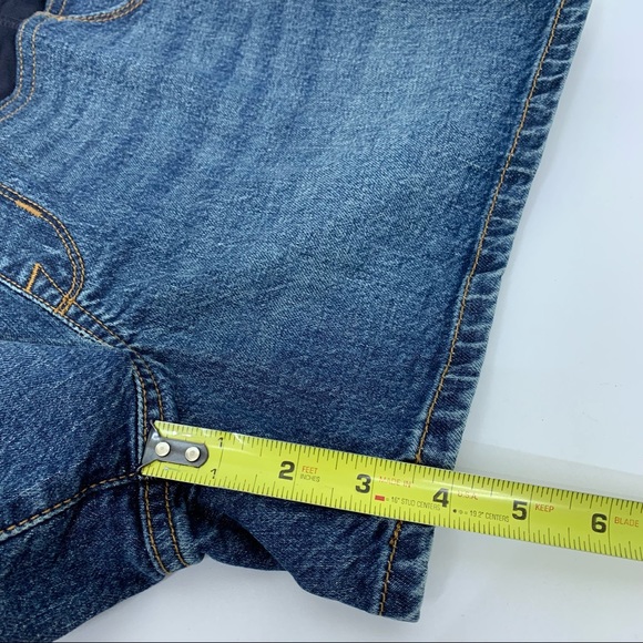 Isabel Maternity Cross Over Panel Jean Midi Shorts Med Blue New Nwt Size 8 - Picture 16 of 16